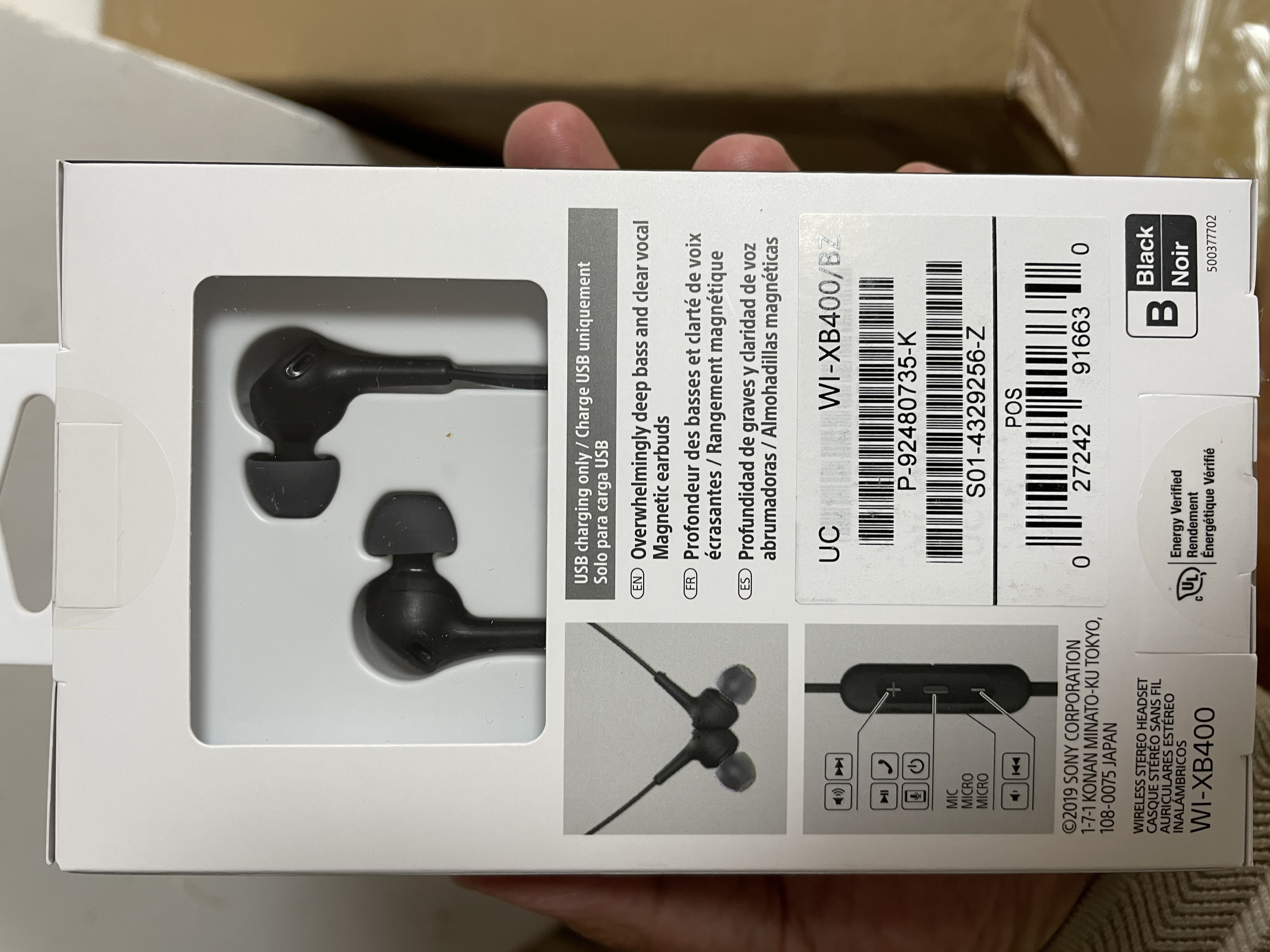 SONY WI-XB400 Extra Bass Bluetooth Wireless Stereo W/MIC Earphones